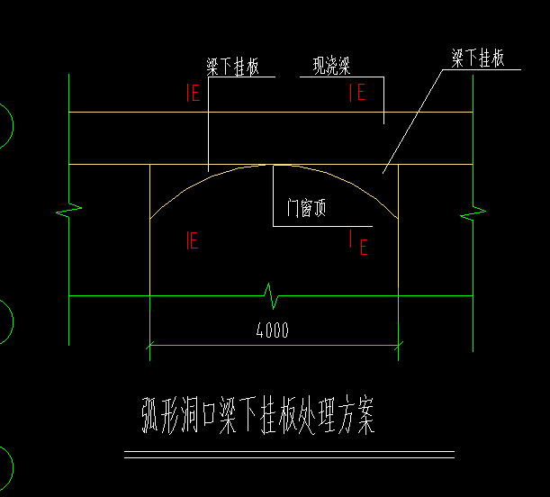 這種弧形梁下掛板用什麼畫