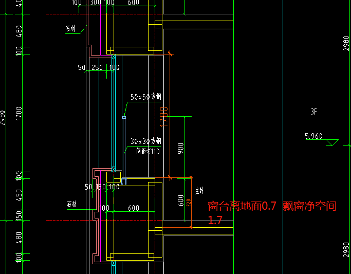 窗面积