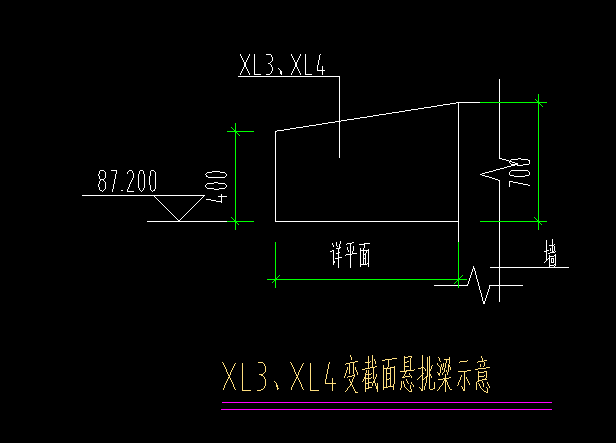 梁變截面的上面變斜怎麼畫