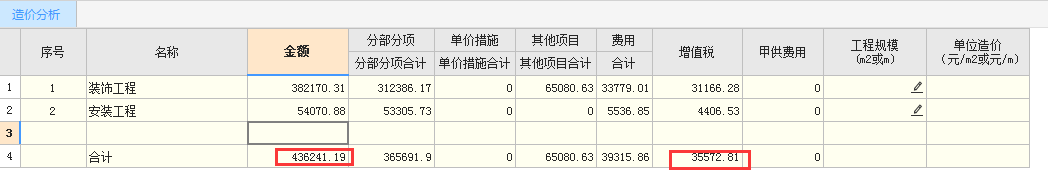 造价不一样