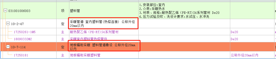 套哪个定额