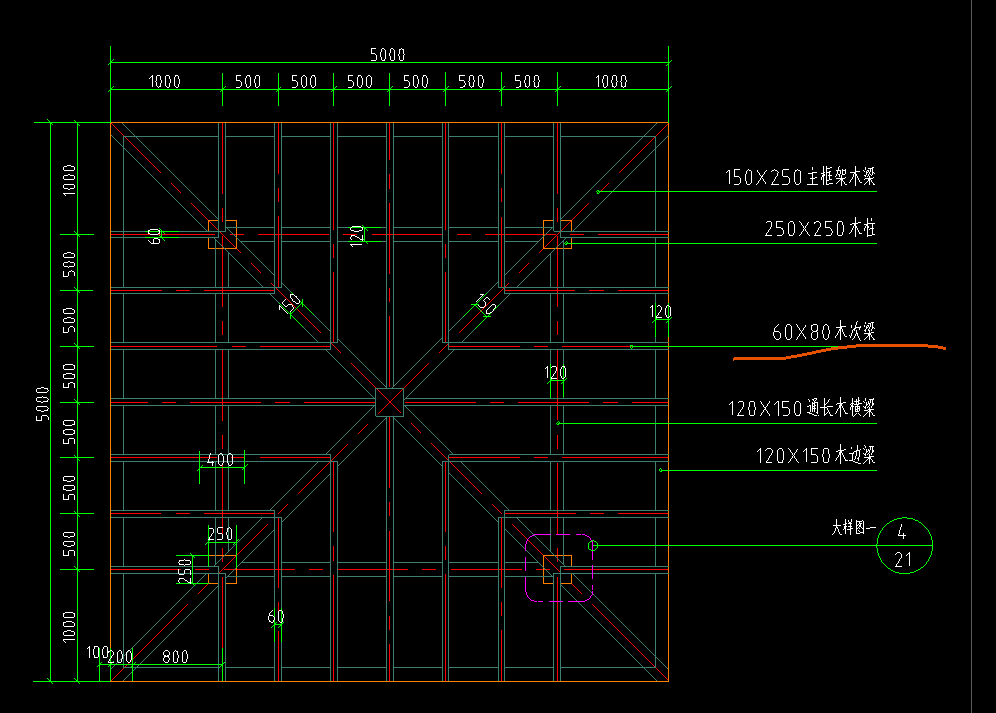 60*80的木次梁怎么看,为什么剖面图是竖着的-服务新干线答疑解惑
