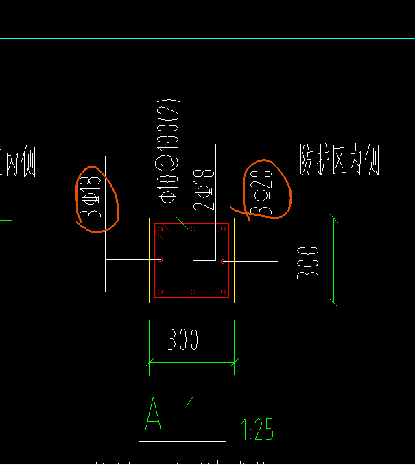 请问这种暗梁的侧面纵筋怎么绘制