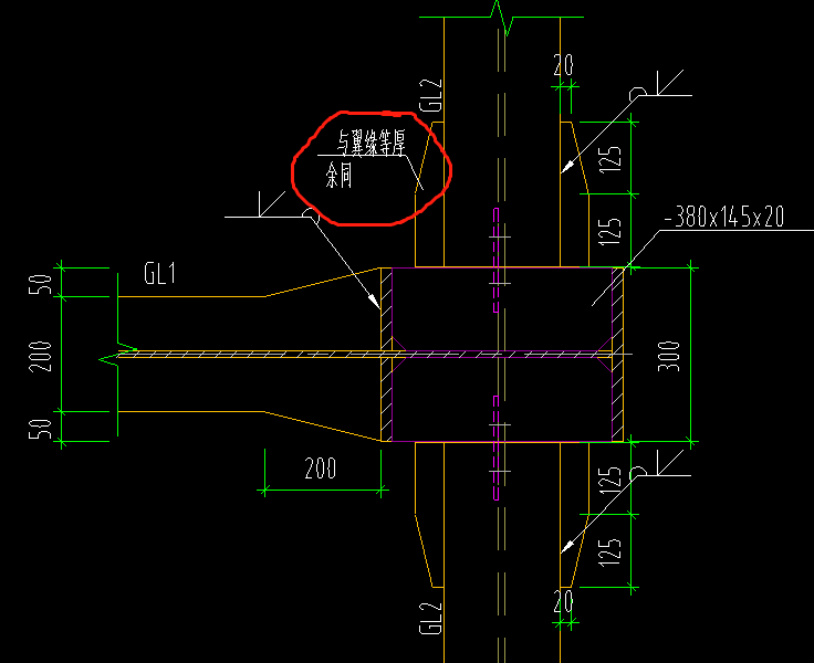 钢结构圈起来的地方翼缘是指哪里