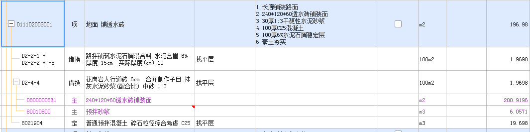 套子目