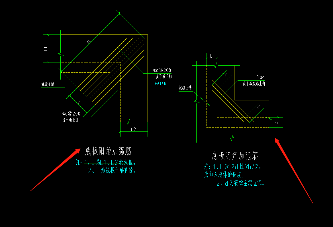 筏板基础放射筋图集图片