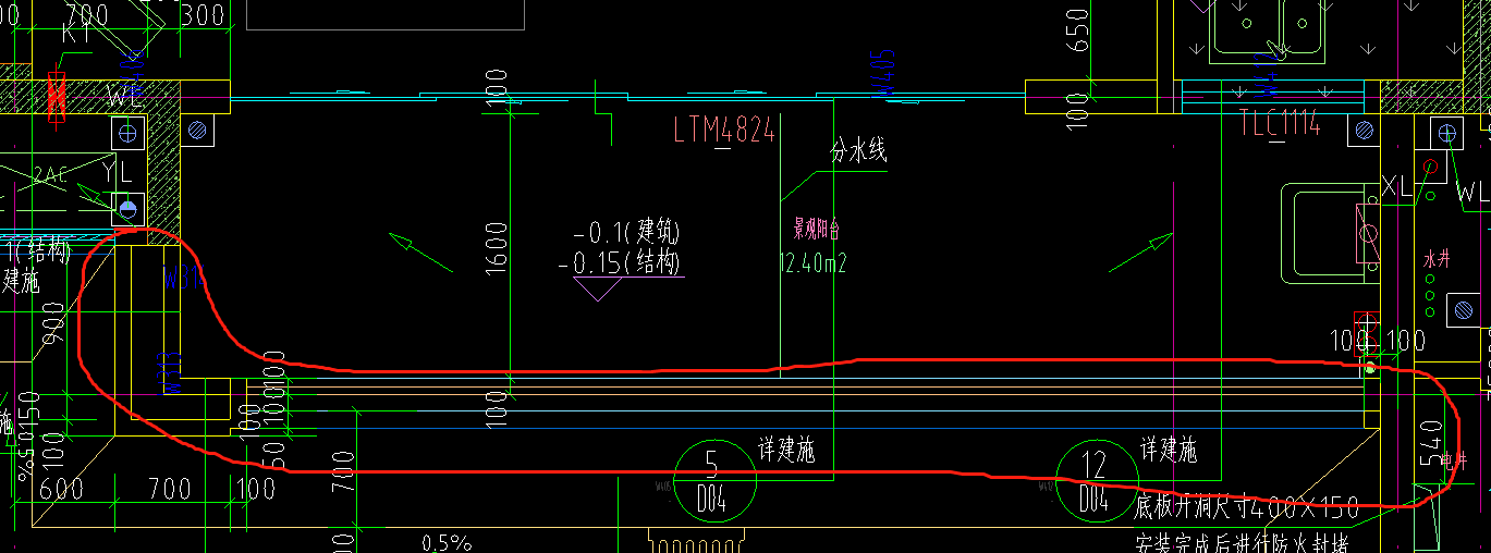 像這種算陽臺的面積是按照結構底板投影面積算還是結構外圍面積