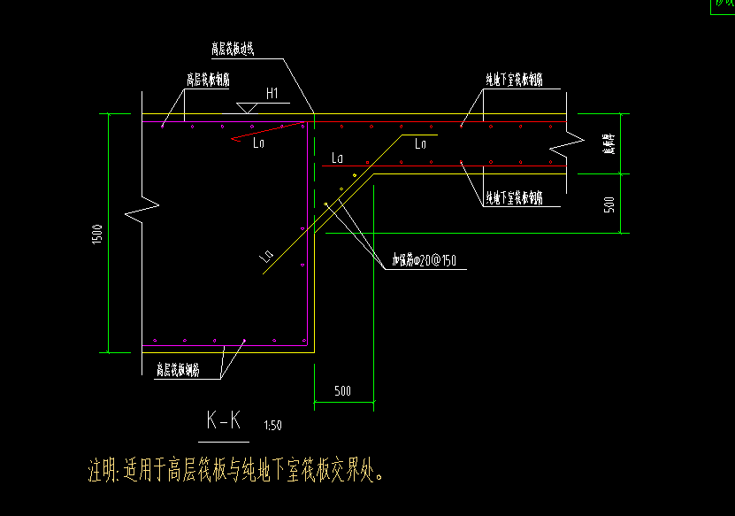 筏板变截面