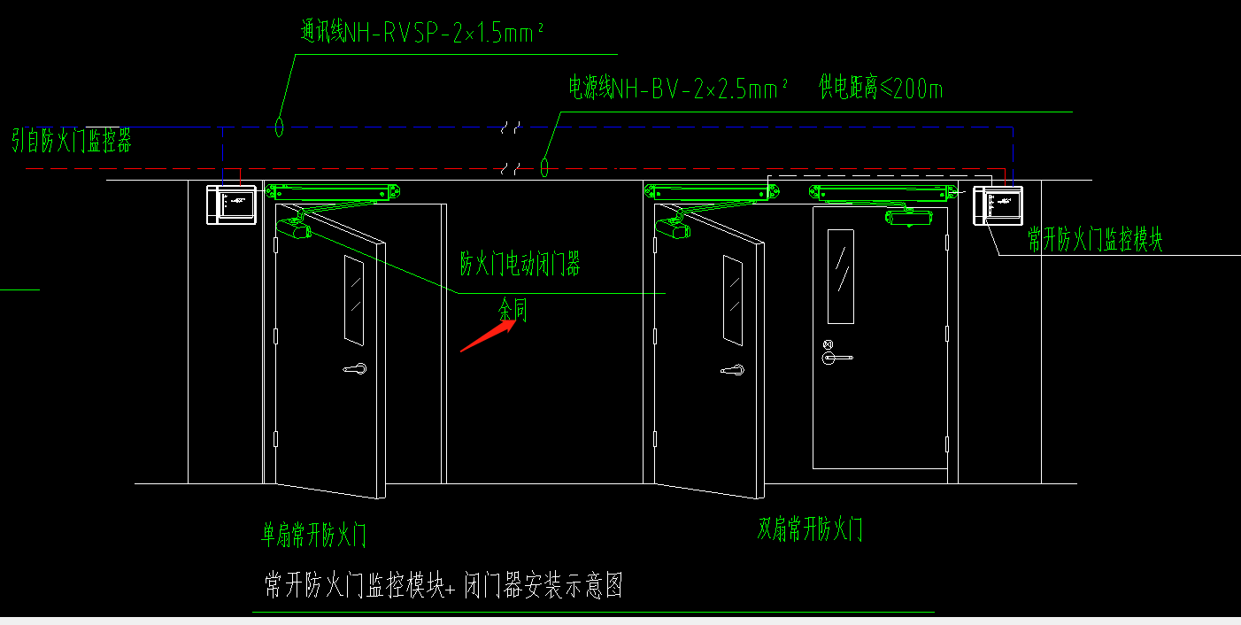 在防火门系统中这个防火门电动闭门器和门磁开关需要套定额吗还是在门