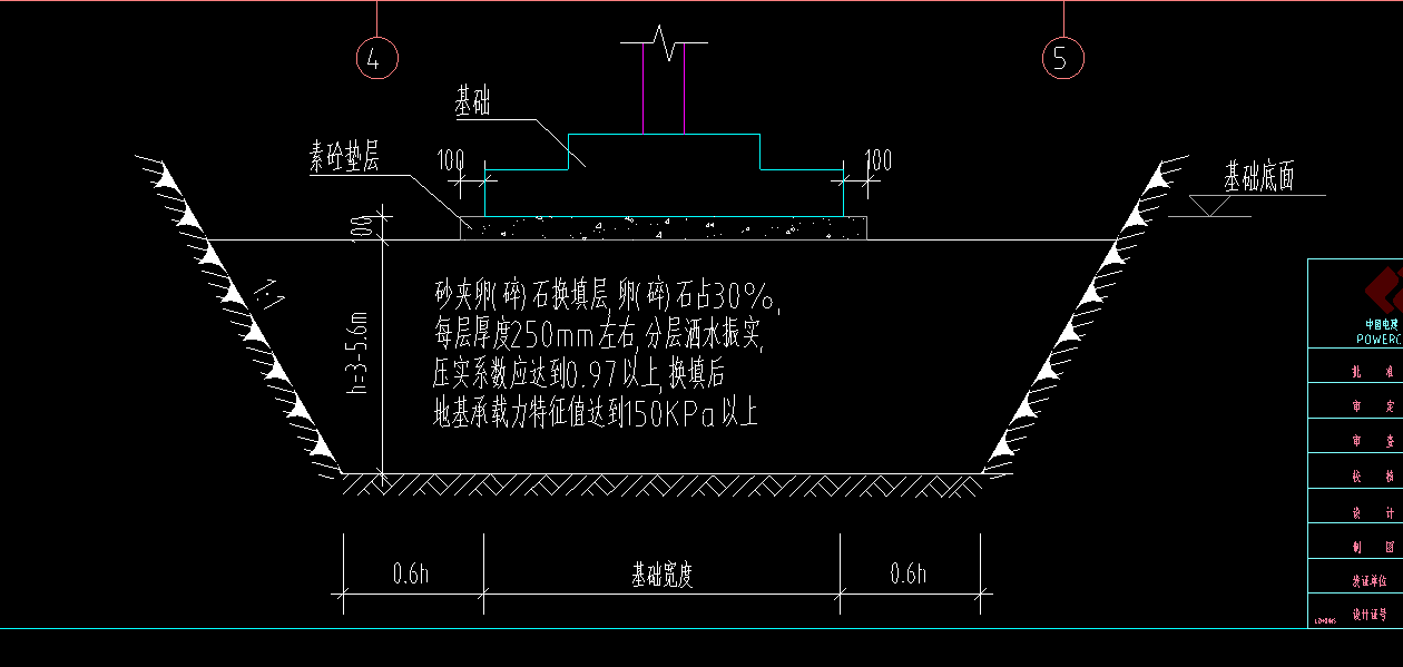 換填土怎麼計算工程量下圖的放坡係數以及底標高是多少