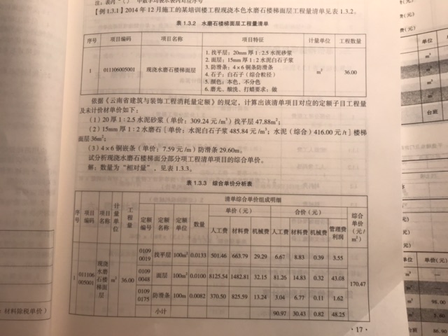 综合单价分析