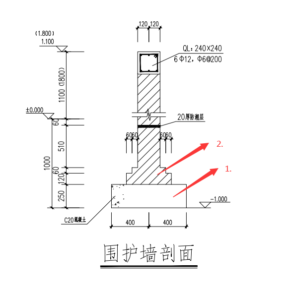 墙基怎么画图片