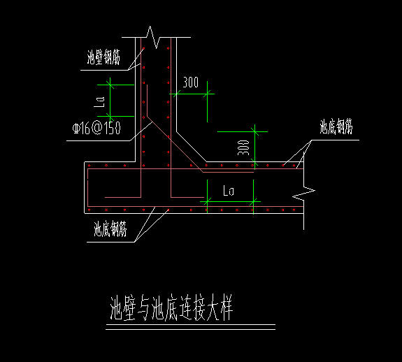 池壁與池底節點鋼筋