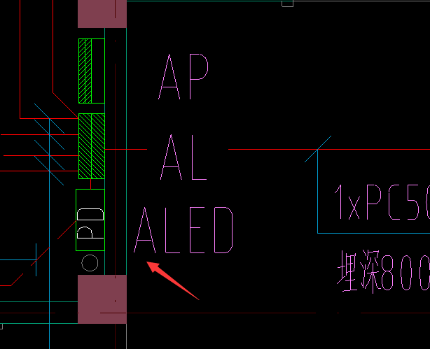 如圖al和ap是配電箱那麼下面這個aled是什麼意思