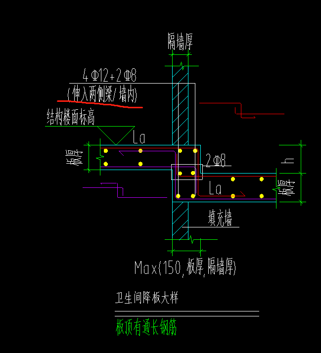 卫生间降板钢筋图集图片