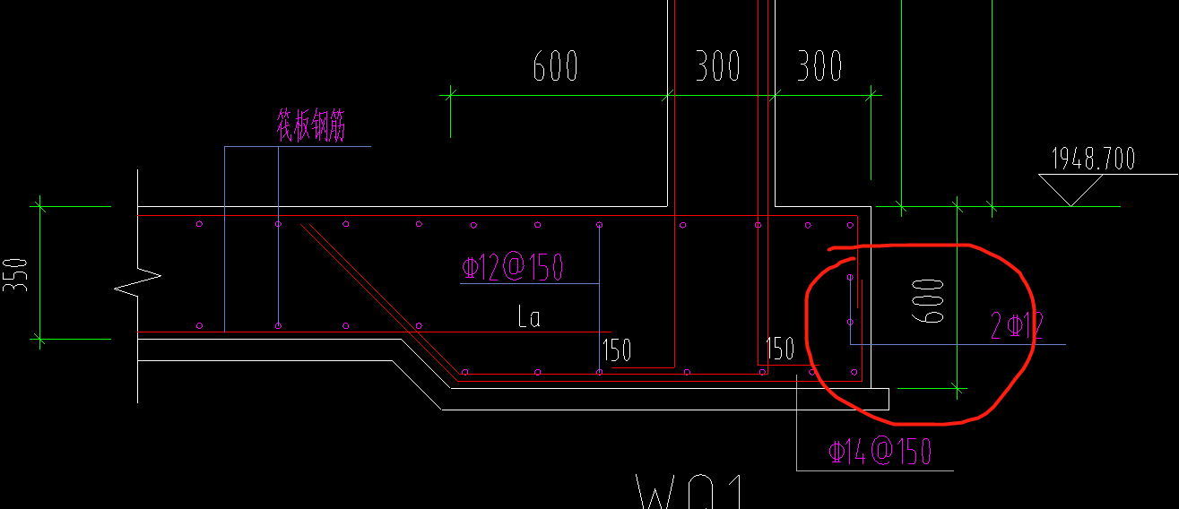 筏板侧面构造钢筋