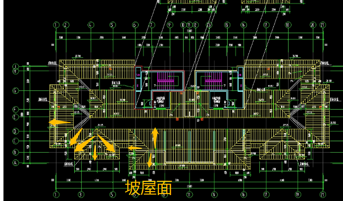 坡屋顶平面图表达图片