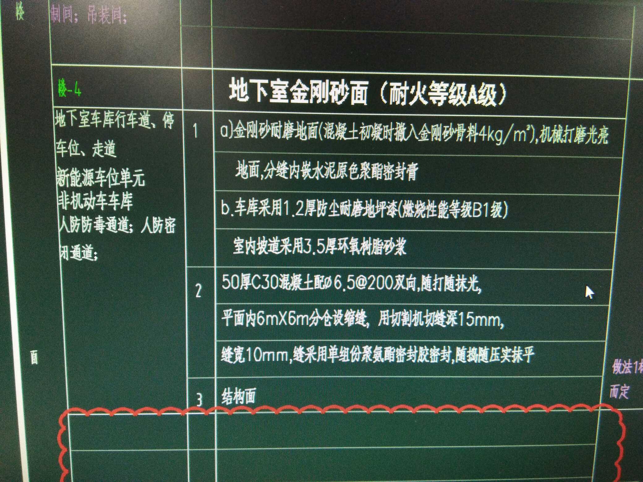 地下室金刚砂面套什么清单子目