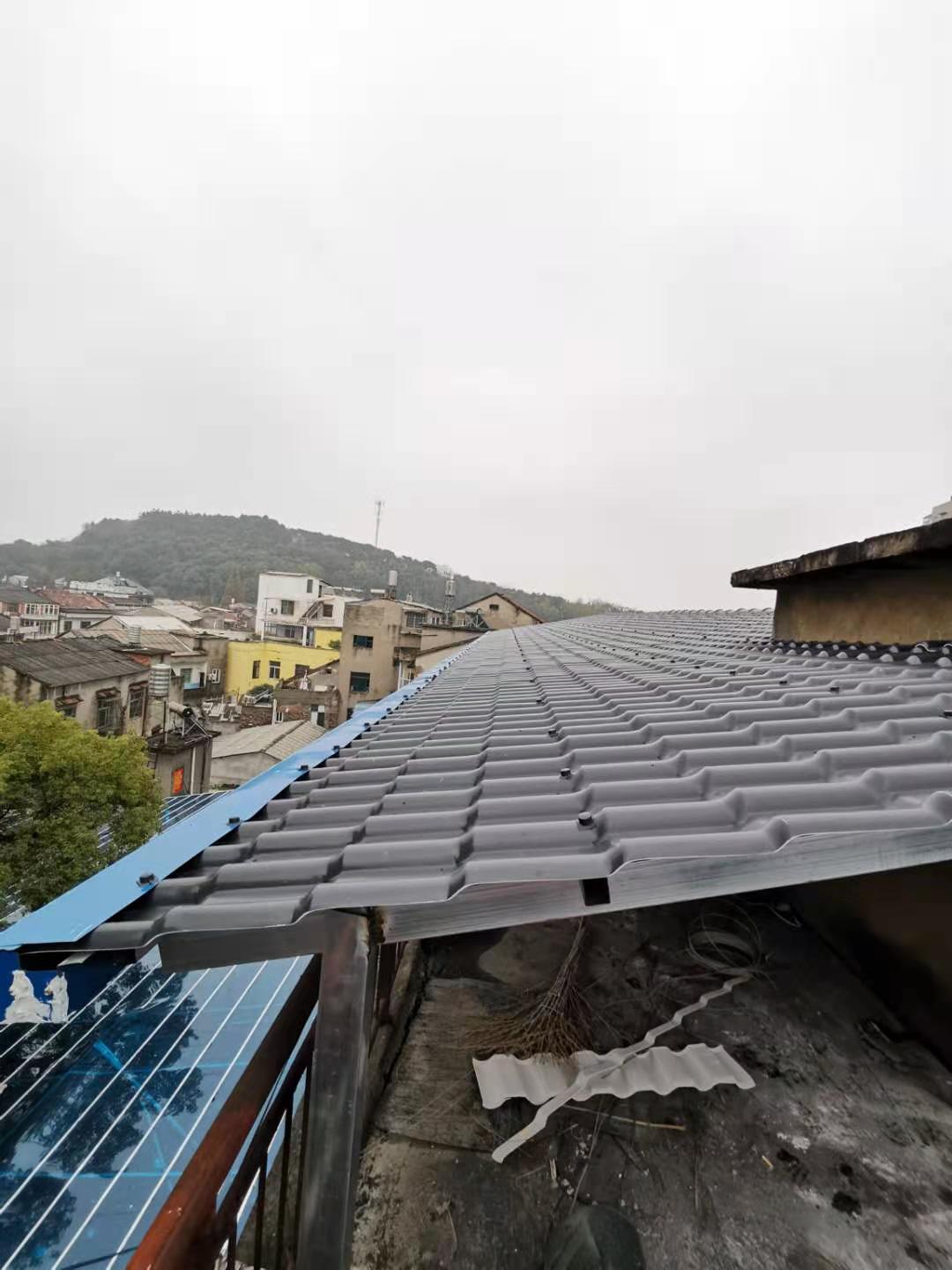 屋顶树脂瓦雨棚效果图图片