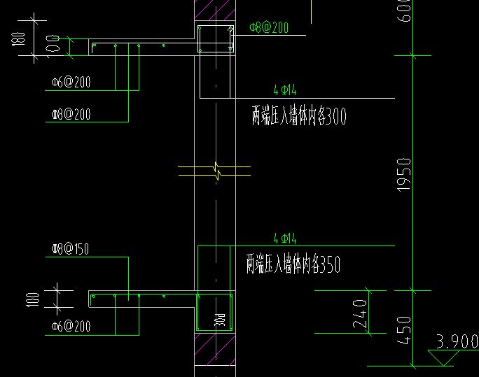 自建房飘窗钢筋施工图图片