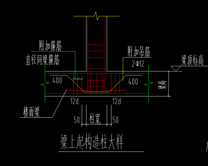 16g101梁上柱构造图片