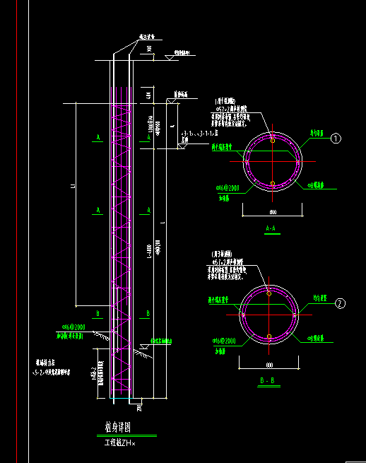 桩身大样图怎么画图片