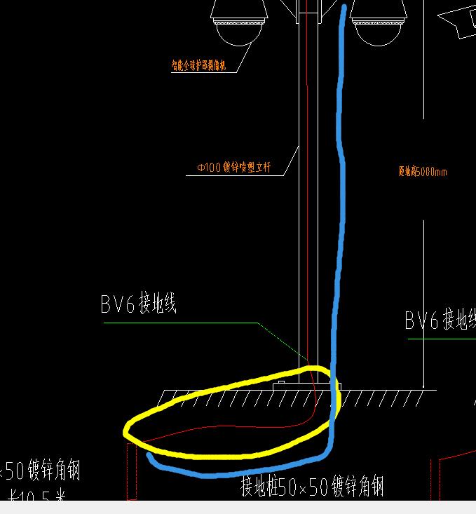 镀锌管接地线示意图图片