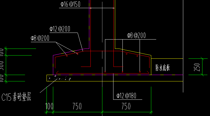 条形基础底板配筋图图片