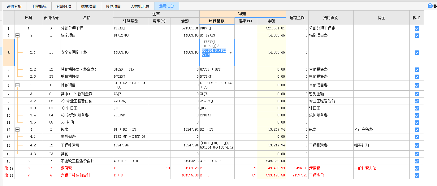 安全文明施工费