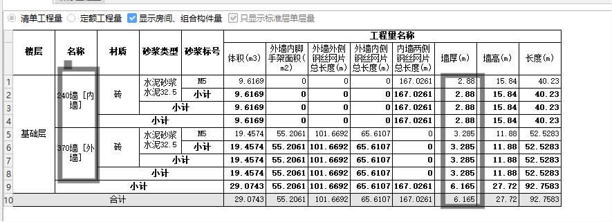 查看工程量