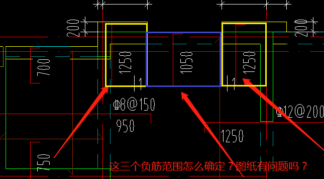 负筋布置范围