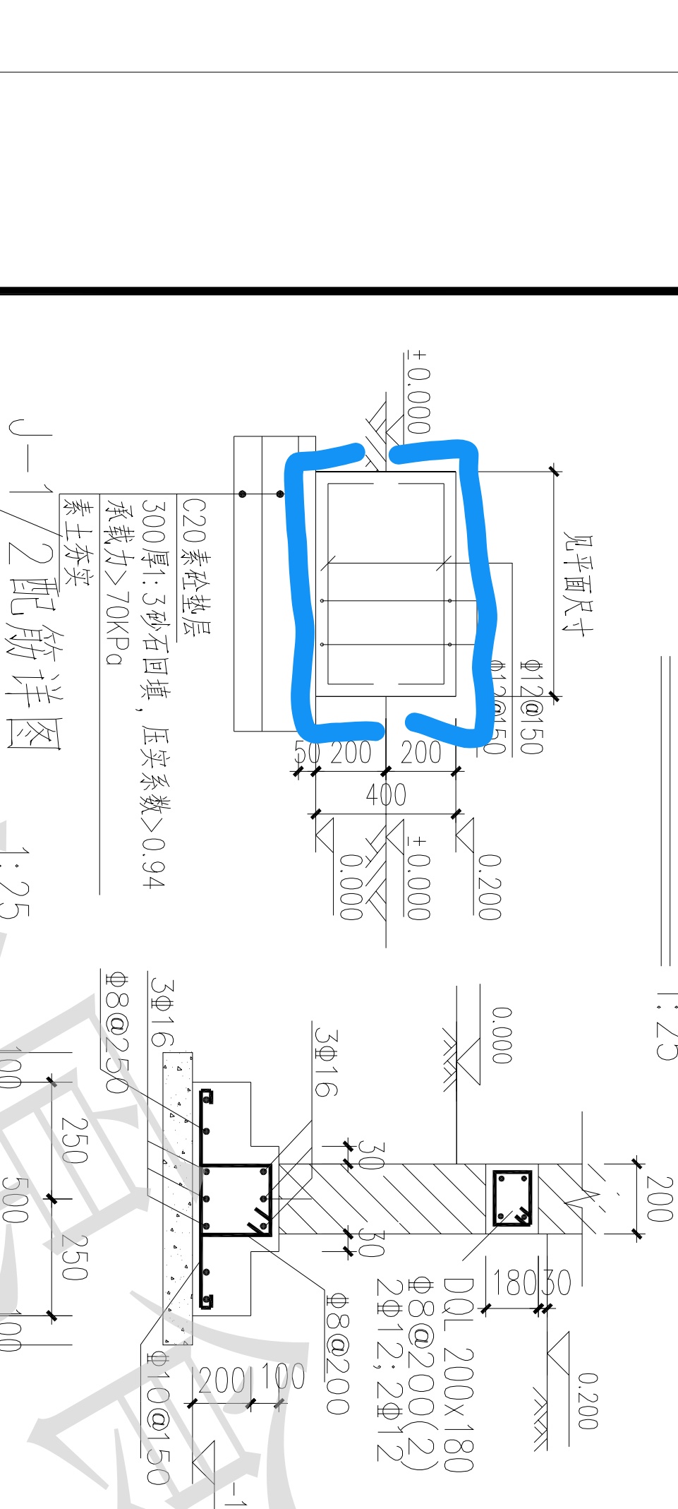 钢筋弯钩在图纸上画法图片