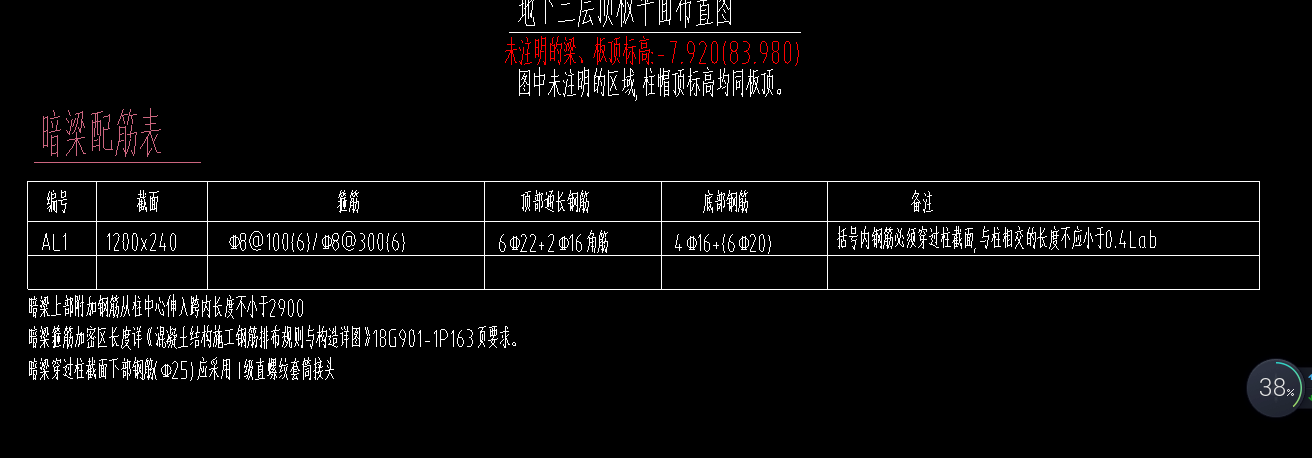 暗梁配筋