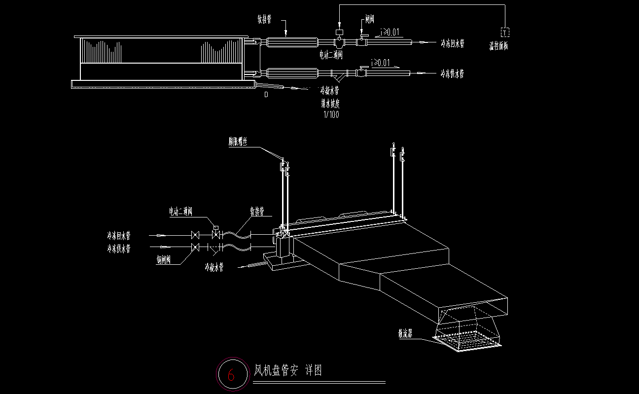 风机盘管接管大样图图片