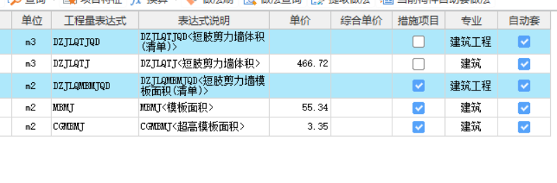 程量表达式