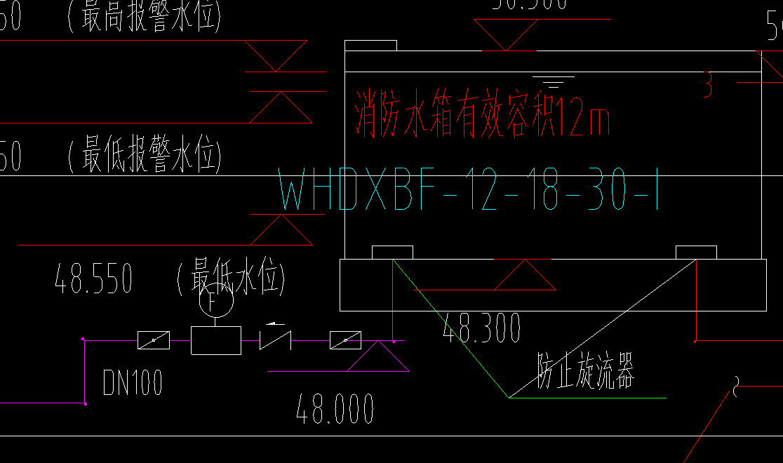 各位老師安裝消防水箱水管進來後這個是什麼圖例