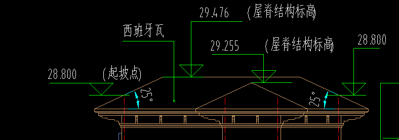 请问这种坡屋面标高怎么确定