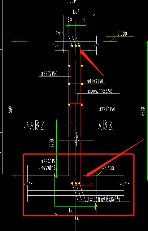 墙底部放置了三根钢筋怎么布置上面的放到压墙筋里面了