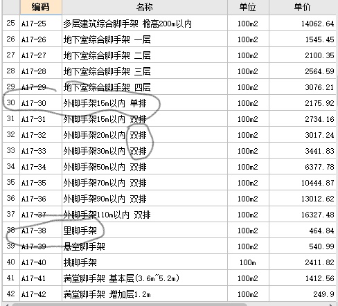 里脚手架