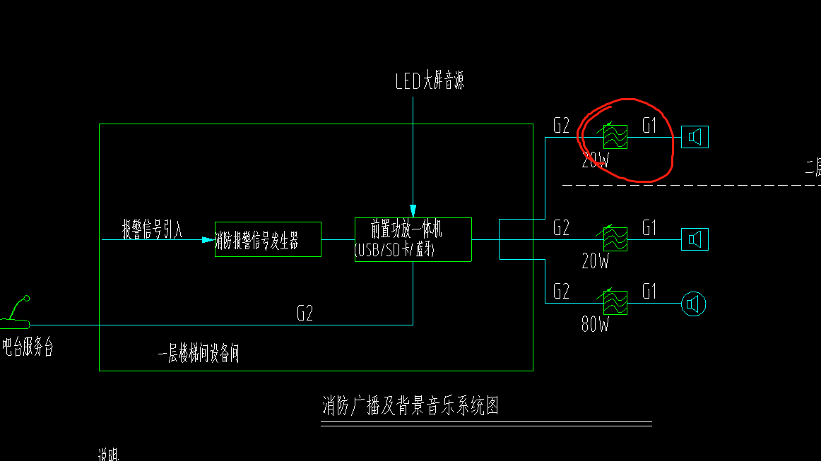 消防广播这个图例是什么