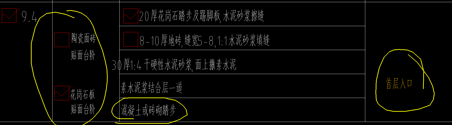石材台阶面