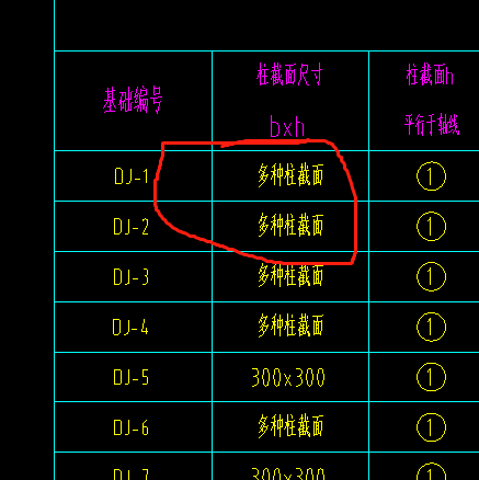 柱截面