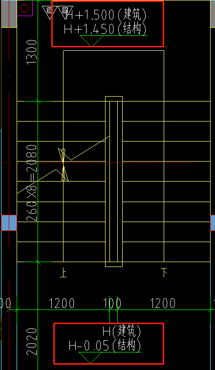 請教一下這個建築標高和結構標高是什麼意思畫樓梯的時候說梯梁重疊了