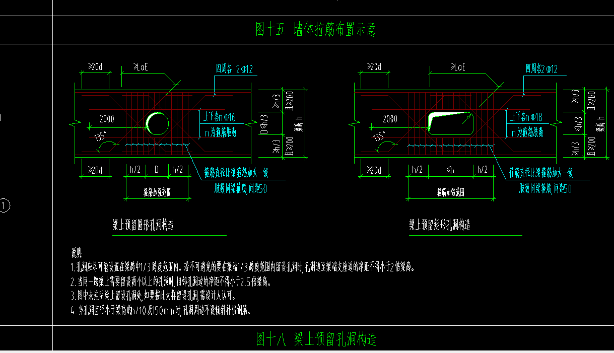 的規範有沒有要求洞口多大才要設置加筋梁多高不需要設置鋼筋呢急謝