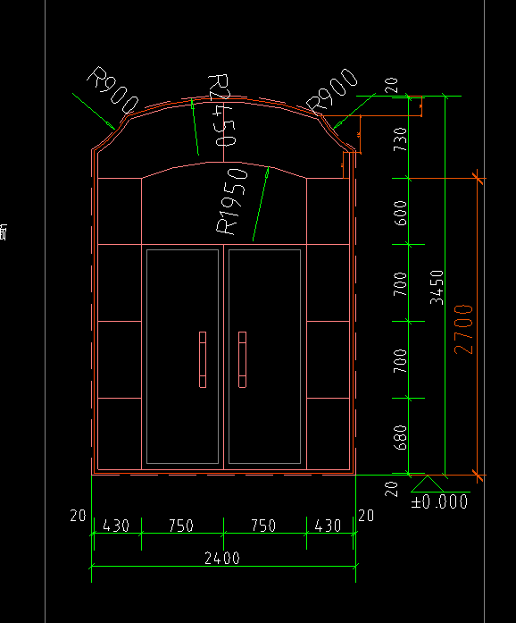 下图中的门怎么画
