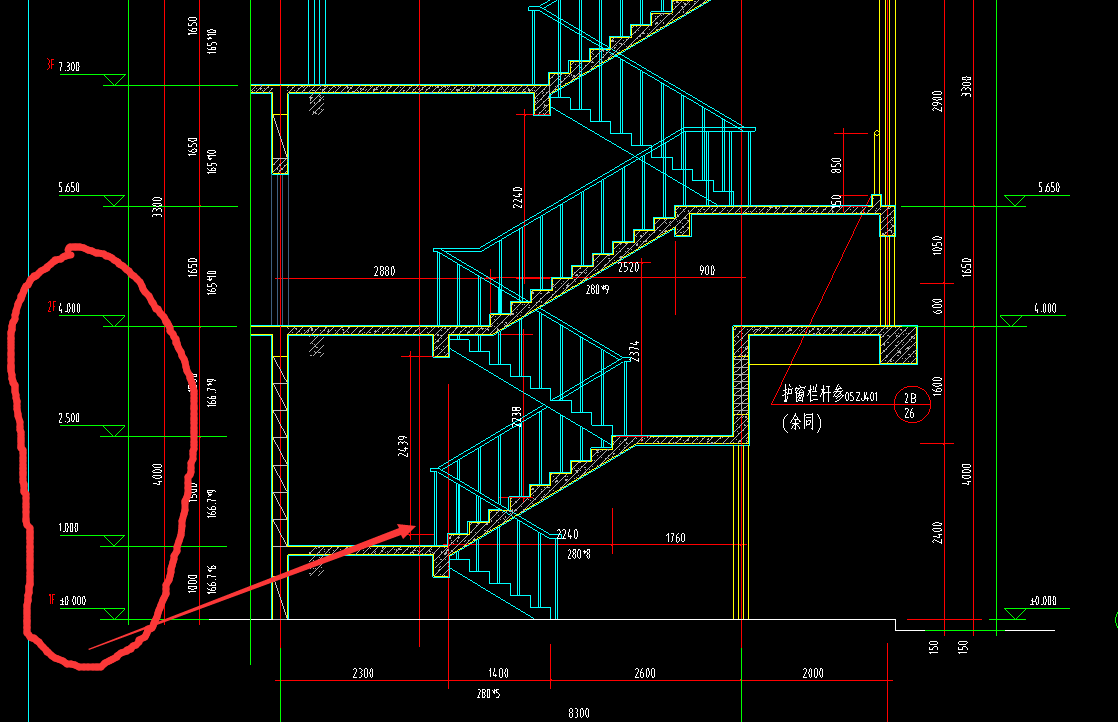 楼梯平面图折断线图片