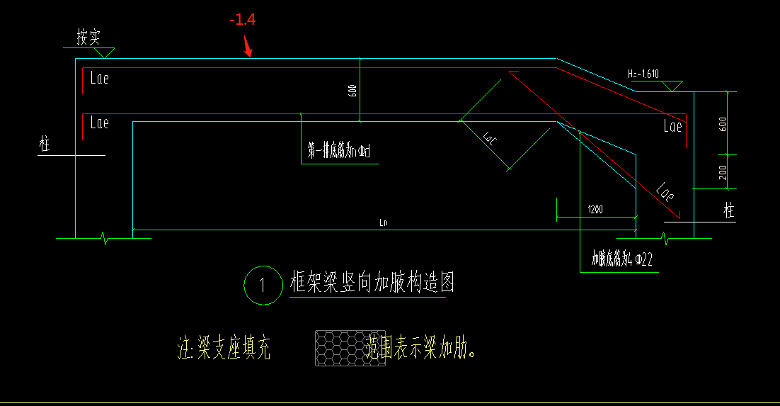 梁加腋标注图解图片