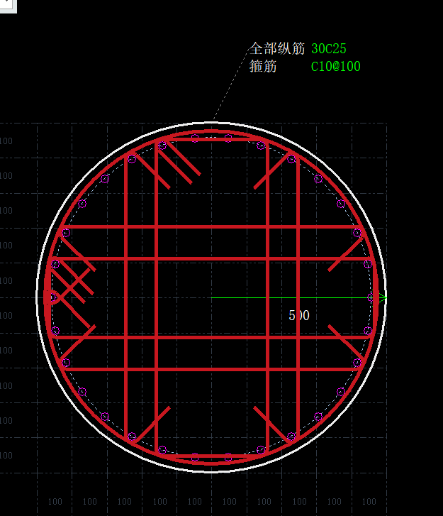 这种圆形的柱箍筋布置图集上没有找到呢不知道布置的得对不对请大神指