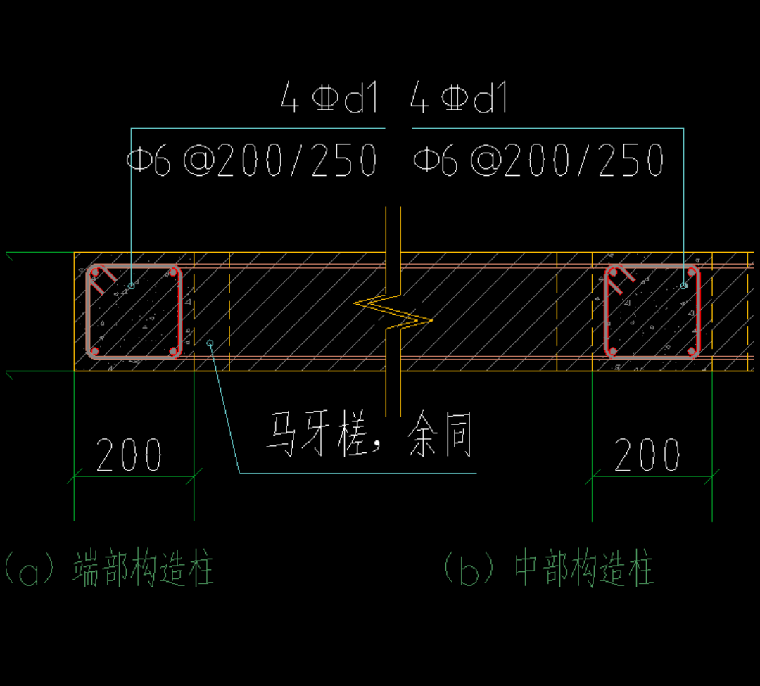 請問構造柱鋼筋d1表示什麼意思