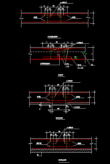 后浇带钢筋做法大样图图片
